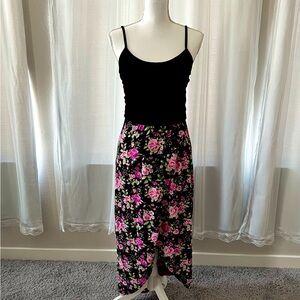 Ultra Flirt Midi Dress with Floral Skirt (Small)